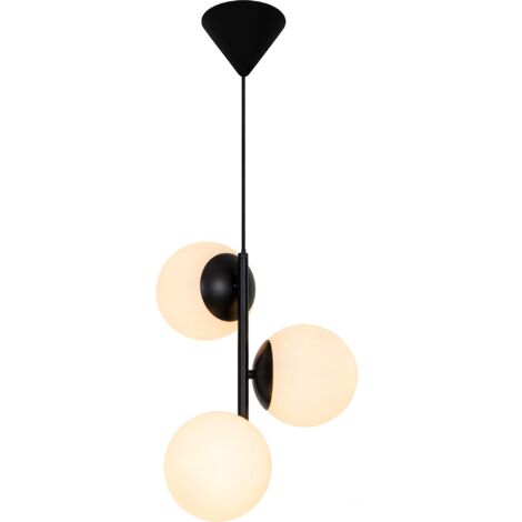 Suspension LILLY 3-Spot Métal Noir, H.36.5 - IP20 - E14 /Nordlux Intérieur (1/3)