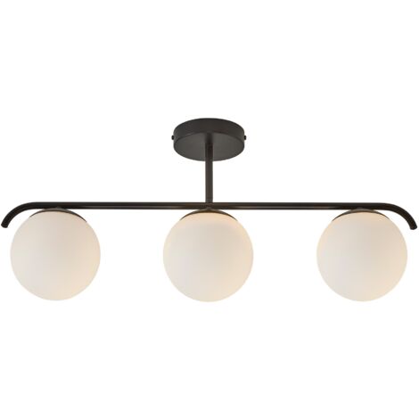 Suspension GRANT 3-Spot Verrerie Noir, H.29.23 - IP20 - E14 /Nordlux Intérieur (1/3)