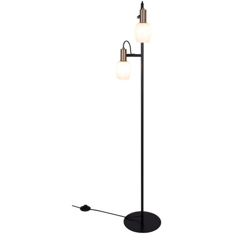 Nordlux Lampadaire LED Bend Noir 135cm 2 X 5W Chaud Interrupteur+Touch