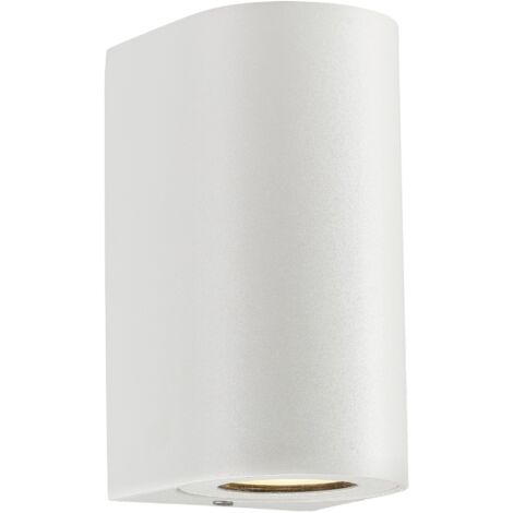 Applique murale CANTO Maxi 2 Aluminium Blanc, H.17.2 - IP44 - GU10 /Nordlux Extérieur (1/5)