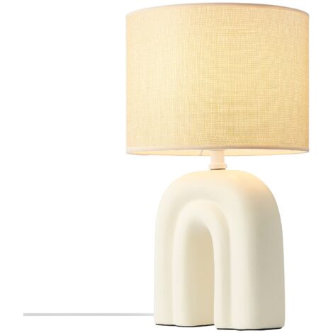 Lampe à poser HAZE Céramique Beige, H.42 - IP20 - E27 /Nordlux Intérieur (1/5)