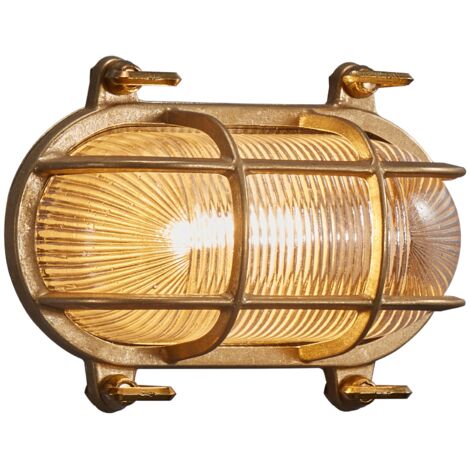 Applique murale HELFORD Brass Laiton, H.12.5 - IP64 - E27 /Nordlux Extérieur (1/5)