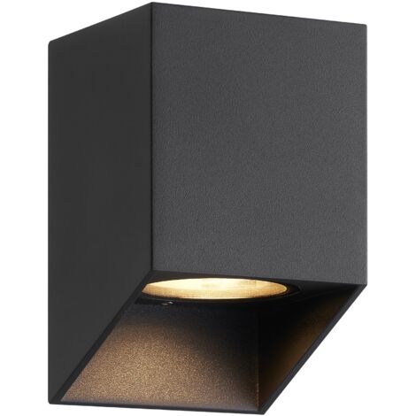 Applique murale NICO Square 12 Aluminium Noir mat, H.12  IP54  GU10 /Nordlux  Extérieur