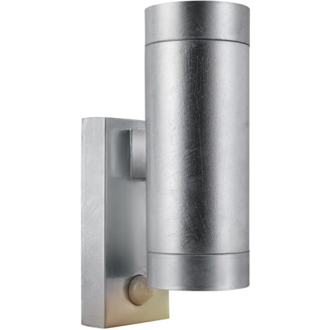 Applique murale TIN Maxi Double Sensor Métal Acier galvanisé, H.24,3  IP54  GU10 /Nordlux  Extérieur