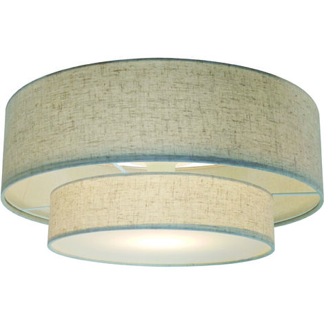 Plafonnier Malodin Textile Beige, H.22 IP20 E27 /Nordlux Intérieur (1/5)