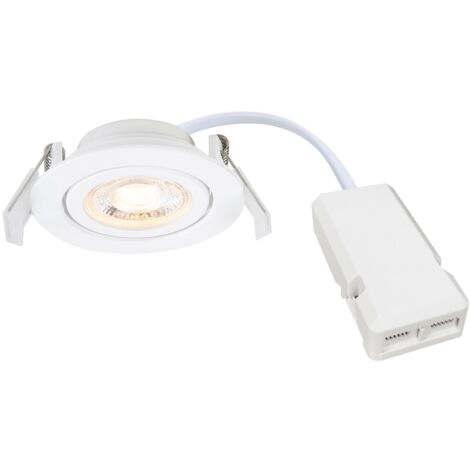 Spot encastré Monolo 1-Kit Matière plastique Blanc, H.2,5 IP20 LEDModule /Nordlux Intérieur (1/5)