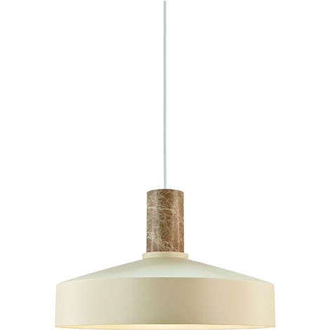 Nordlux – Suspension ELVAS métal beige H.13 – Abat-jour en métal – IP20 – Culot E27 – Design moderne pour intérieur (1/5)