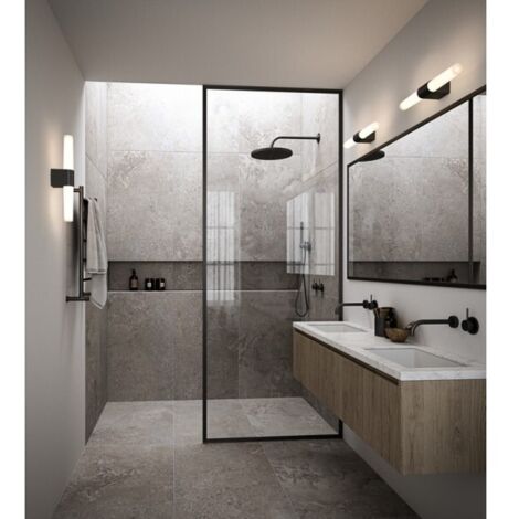 HELVA DOUBLE SDB applique murale Plastique Noir LED integrée 3000K - Nordlux 2015311003