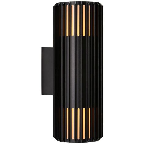 Applique murale luminaire ALUDRA Double Aluminium Seaside noir H. 33,7 IP54 Nordlux-Extérieur