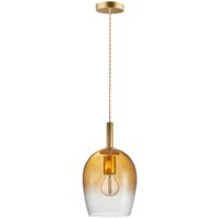 Suspension UMA 18 Verrerie Ambre, H.30.5 - IP20 - E27 /Nordlux Intérieur