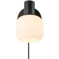 Applique murale MILFORD Mini Verrerie Noir, H.16.5 - IP20 - E14 /Nordlux Intérieur
