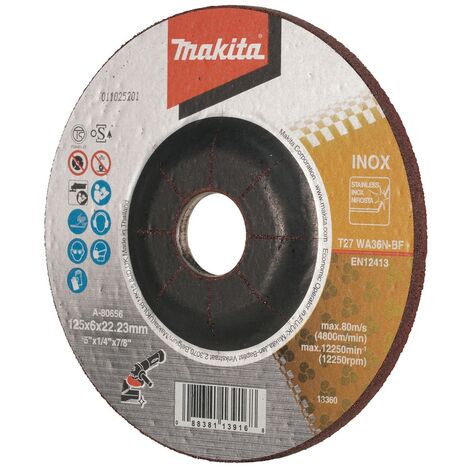 Disco da taglio in acciaio inox da 125 mm per smerigliatrici angolari -  Makita A-80656