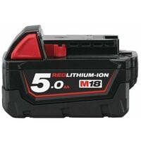 Batteria al litio rossa 18V 5,0Ah - Milwaukeee - M18 B5