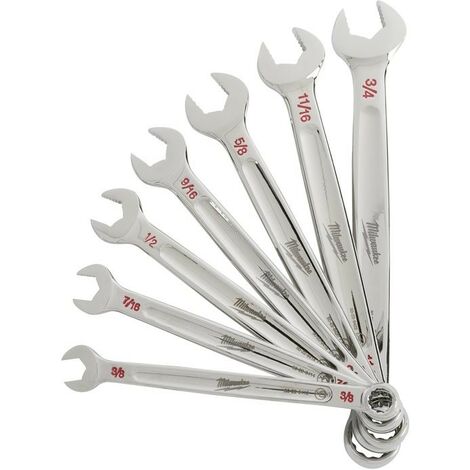 Juego de 7 llaves combinadas imperiales MAX BITE - Milwaukee 48229407