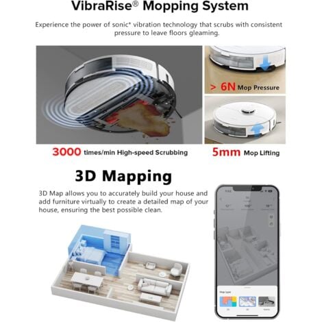 Roborock S8 Robot Aspirador, 6000 Pa & Evitación de Obstáculos 3D Robot Aspirador  (Actualización S7)