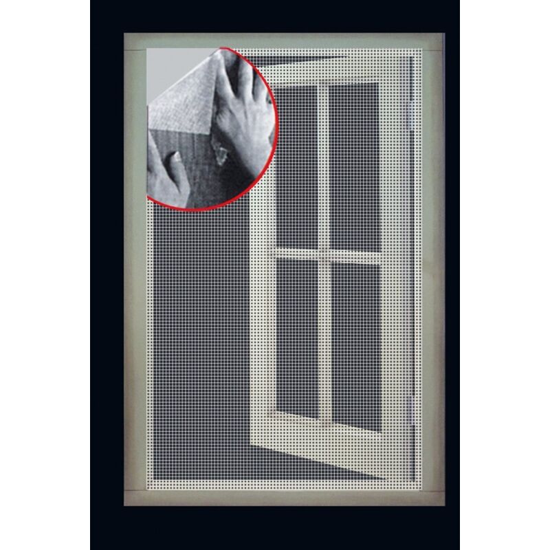 Mosquitera puerta, mosquitera velcro, protección contra insectos ajustable, 150x250 cm, ajustable, negro, keroppa
