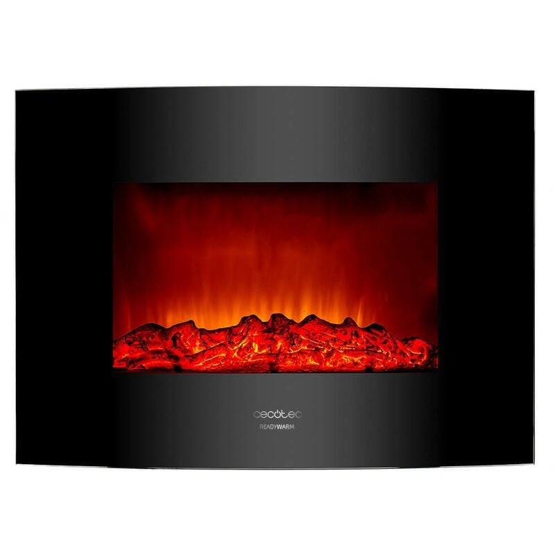 Chimenea eléctrica ready warm 2200 curved flames cecotec