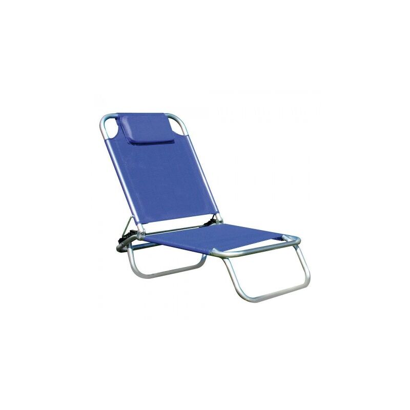 Silla playa aluminio bermuda azul