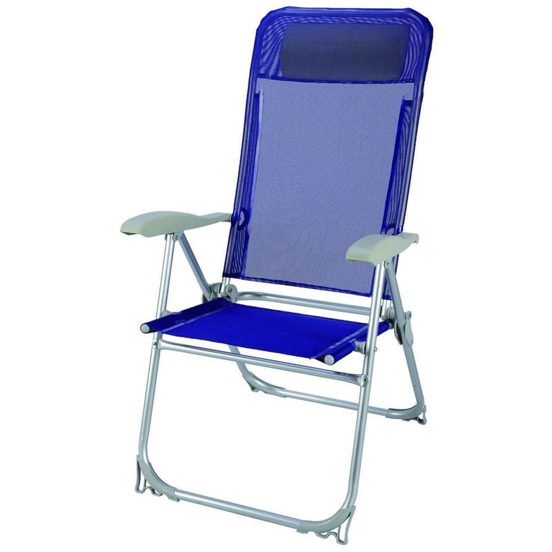 Silla playa aluminio atokos 5 posiciones azul