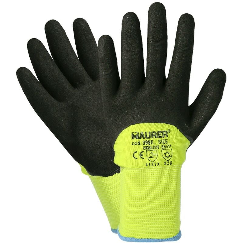 Guantes De Invierno realizado en poliester acolchado con recubrimiento foam talla 9 maurer 15032505