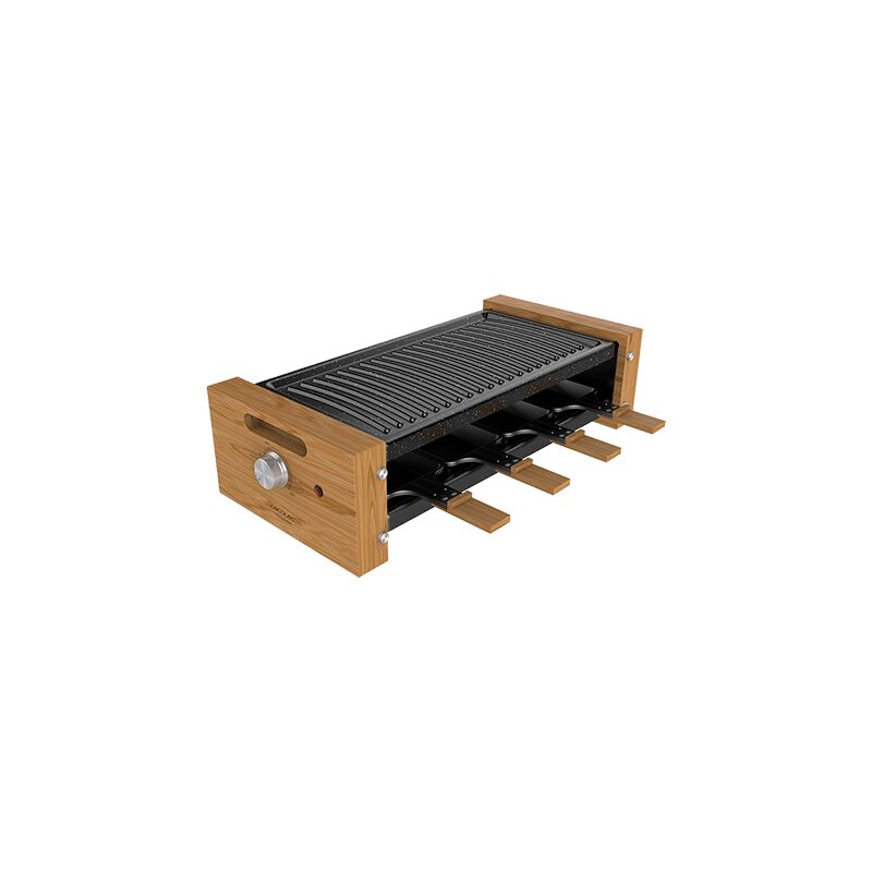 Raclette cheese&grill 8200 wood black cecotec