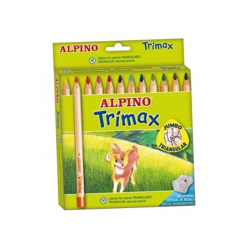 Lapices de colores alpino trimax caja de 12 colores