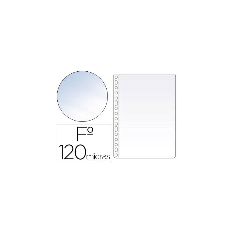 Funda multitaladro esselte folio polipropileno 120 mc cristal caja de 100 unidades