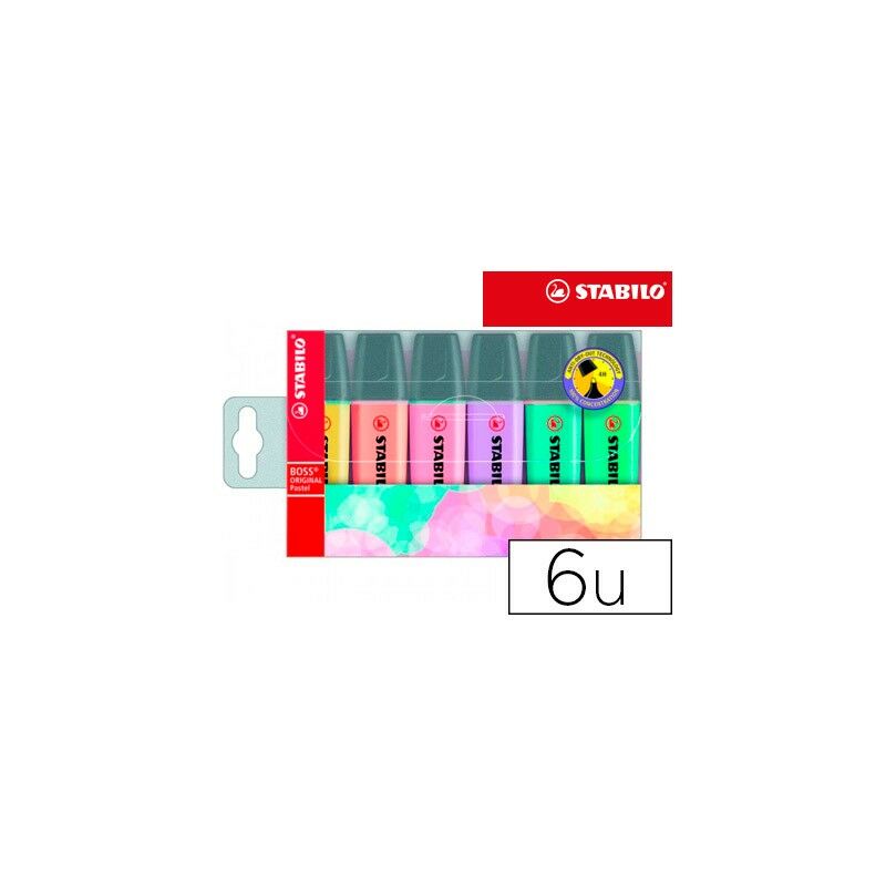 Compra Rotulador stabilo boss fluorescente 70 pastel estuche de 8 unidades  colores surtidos