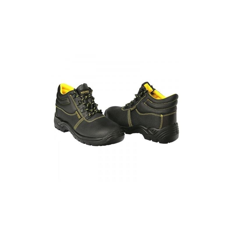 Botas Seguridad S3 piel negra wolfpack 43 vestuario laboralcalzado trabajo.