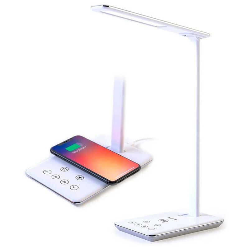 Flexo luz led usb qi indus blanco