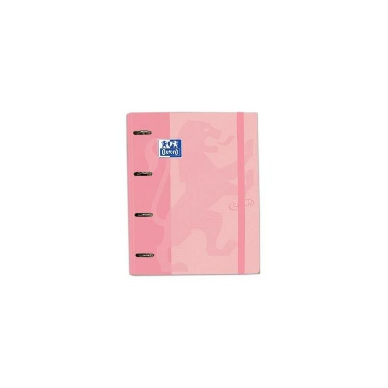 Oxford carpeta de anillas touch 4x35 europeanbinder con recambio 100 hojas 5x5 a4mas flamingo pastel