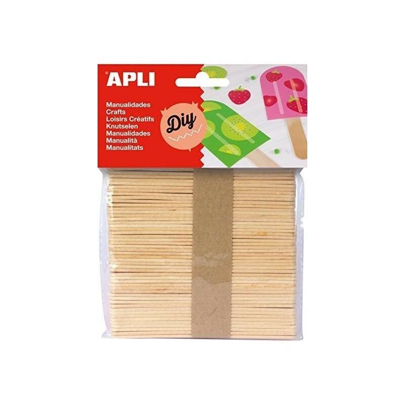 Apli palo de polo 114x10mm color madera natural -50u-