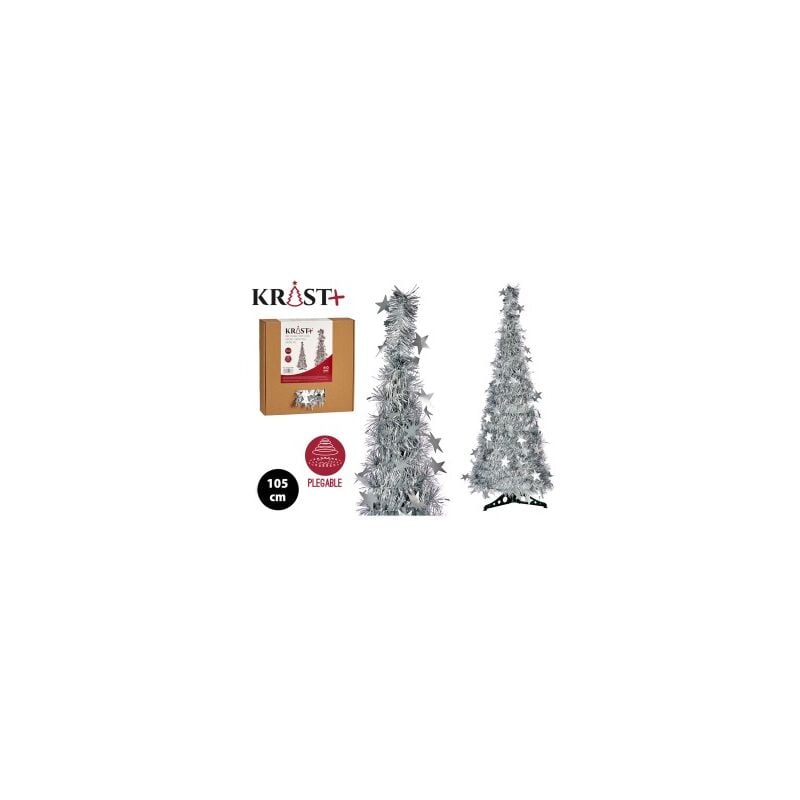 Arbol navidad 105 cm espumillon plata 90666