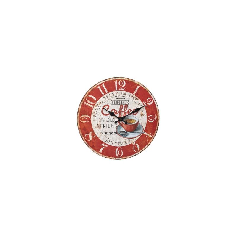 Reloj pared vintage esfera roj