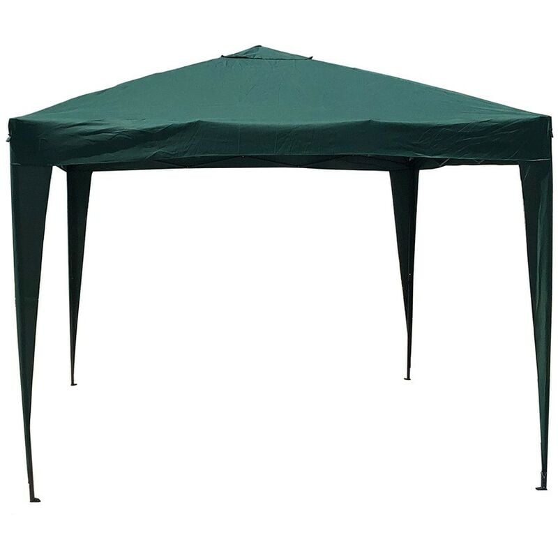 Pabellon plegable metal 3x3 m verde