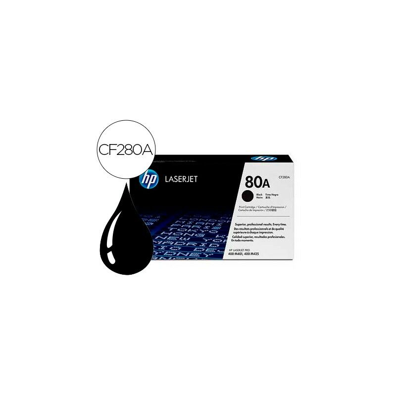 Toner hp laserjet negro cf280a 2700 pag
