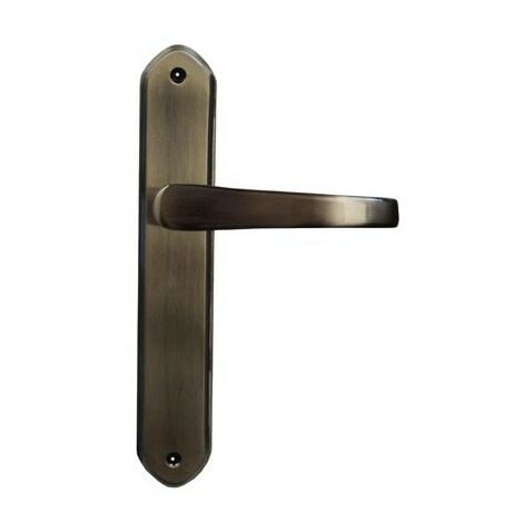 Manivela puerta modelo 606 medidas 240x45mm chapa aluminio acabado en negro  MICEL
