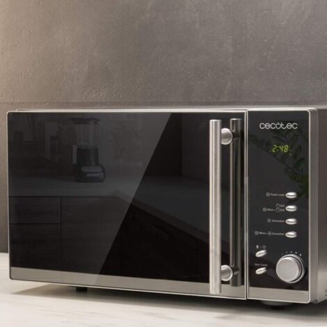 Microondas Encastrable Cecotec GrandHeat 2500 Built-In/ 900W/ Capacidad  25L/ Función Grill/ Acero