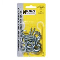 Hembrilla abierta zincada 17 x 40 mm 18 uds