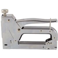 Manual Relaxdays Grapadora Tapicero 500 Grapas 1 Ud Potencia Ajustable Hierro Naranja Industrial Cartucho 4-8 mm