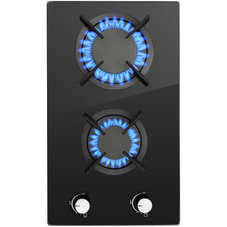 Plaque de cuisson gaz 2 feux 30 cm – Verre trempé – Puissance 4200 W – Sécurité thermocouple – Compatible gaz naturel et propane (1/5)