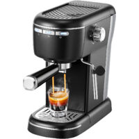 Machine expresso classique - Caf moulu - 15 bars - 1.2 L - Noir - Buse vapeur