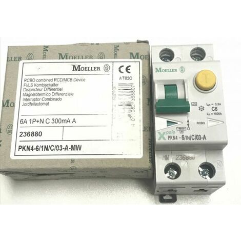 Eaton 236880 interruttore magnetotermico differenziale 1P+N classe A 2  moduli 6A- 0.3A P.I.