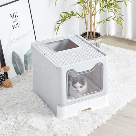 YITAHOME Arenero Gatos Cubierto, Caja de Arena para Gatos, Arenero Gato con  Bandeja Extraíble, Arenero Gatos Grande con Cajón Pala Filtro Alfombra