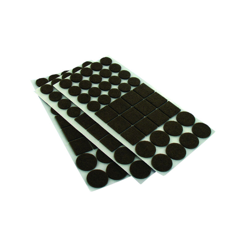 Ajile - Patin feutre diamètre 14 mm de protection BRUN - plaque de 60 patins  anti-rayure adhésifs
