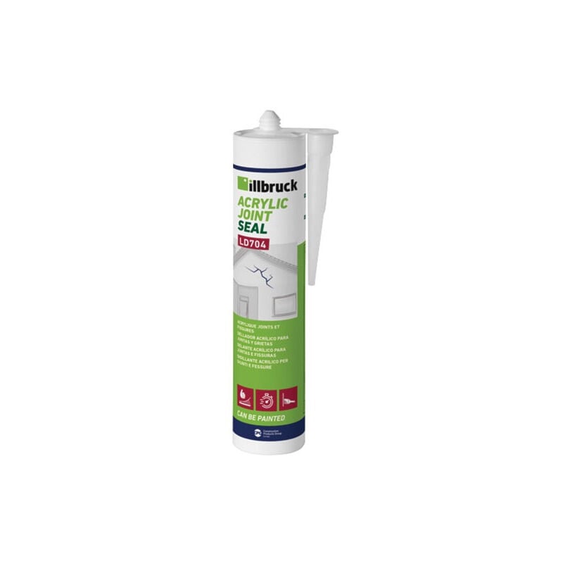 Mastic acrylique joint fissures cartouche 310ml gris Nec+ - NEC+ ILLBRUCK