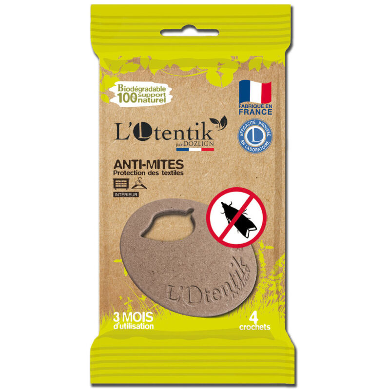 Anti-mites Textile Sachet De 4 Crochets Tp19 - Otentik