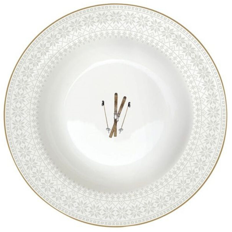 FLEURS et CITRONS assiette creuse en porcelaine D21.5 cm - Easy Life