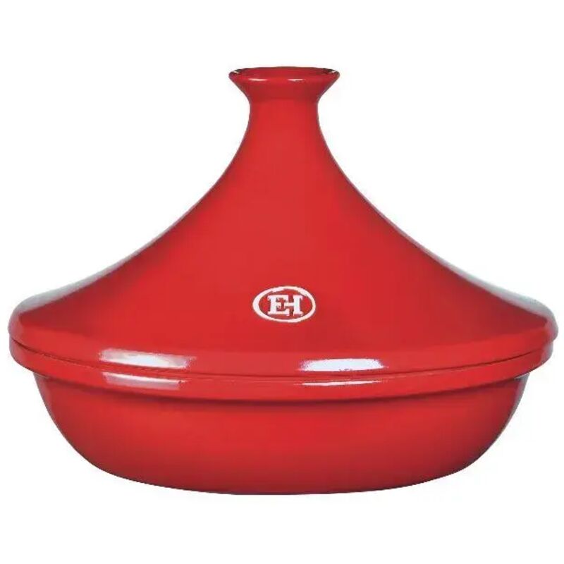 Tajine Marocain Grand 37 Cm Terre Cuite Naturelle - Authentique & Sain, Pour 6-8 Personnes