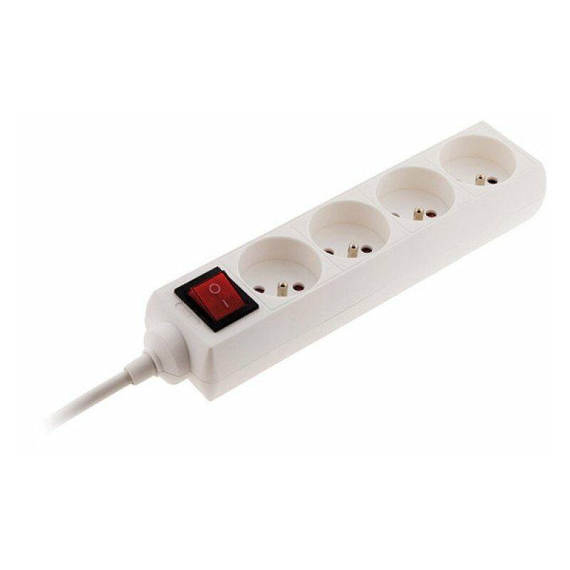 Bloc multiprises 4 prises 16a + interrupteur à voyant 1ml banlc